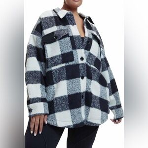 Good American Buffalo Plaid Shacket - L/XL